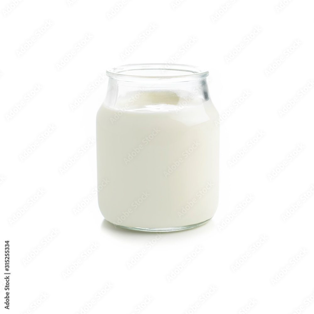 Jar of fresh yoghurt