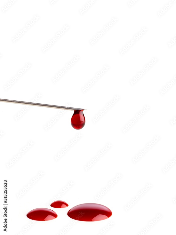 Blood on syringe Blood on syringe