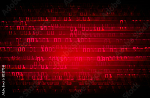 red binary cyber circuit future technology concept background