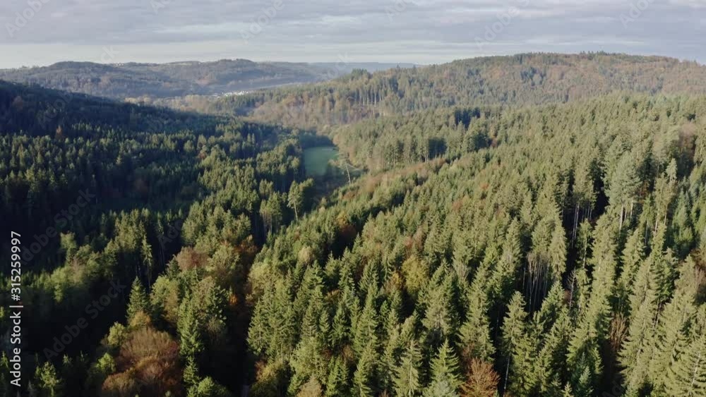 Haselbach valley in autumn, Swabian Forest, Germany Haselbach valley in autumn, Swabian Forest, Germany