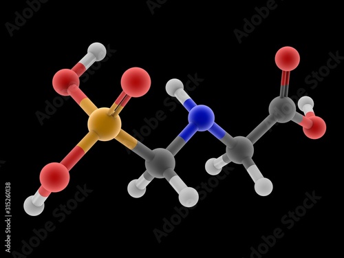 Glyphosate herbicide molecule photo