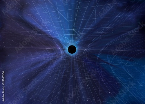 Spacetime Warped by a Black Hole photo