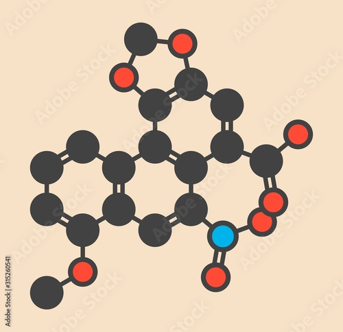 Aristolochic acid plant poison molecule photo