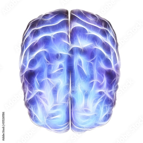 Electrical activity in the brain, artwork