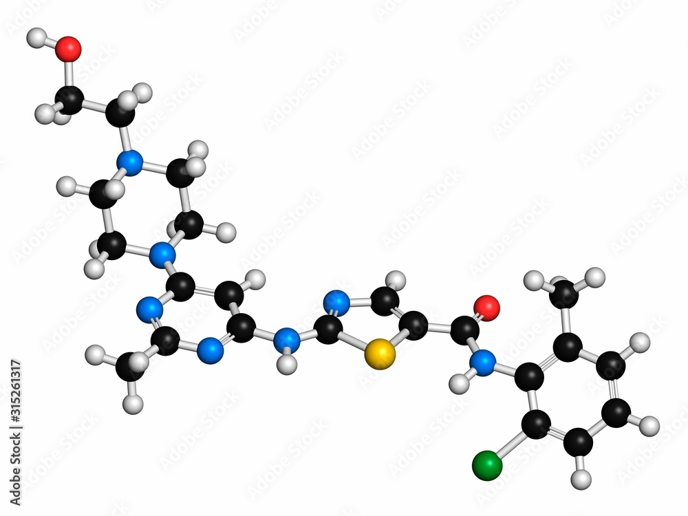 Dasatinib cancer drug molecule Dasatinib cancer drug molecule