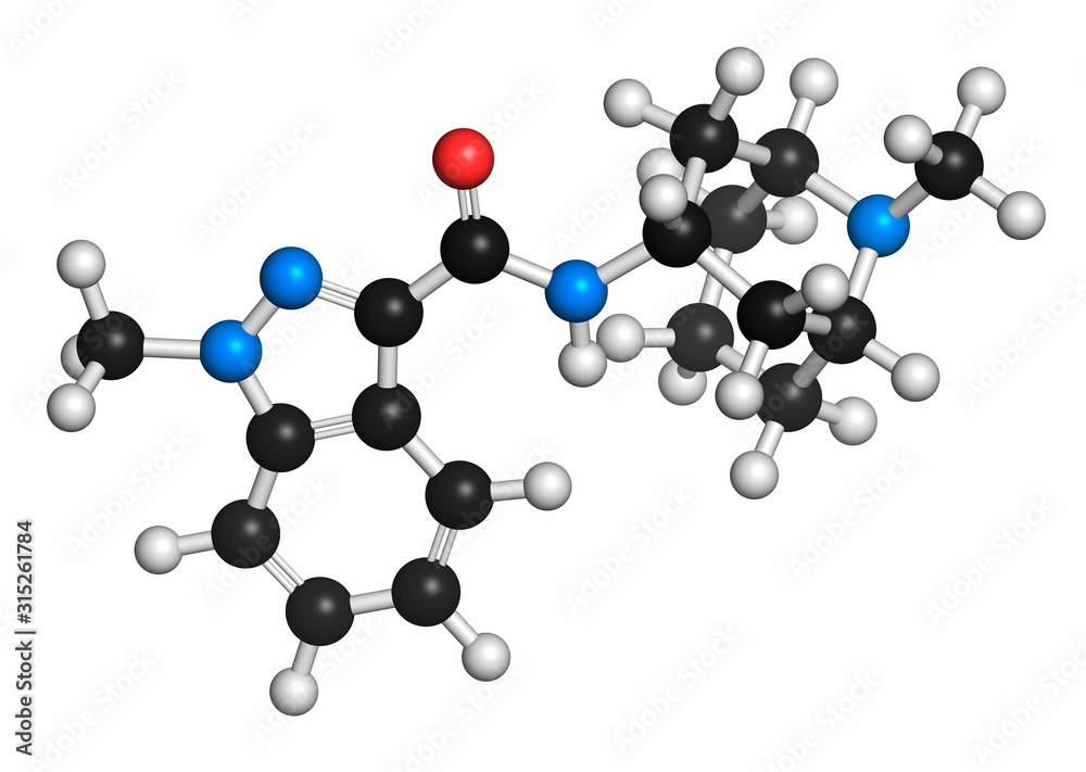 Granisetron nausea drug molecule Granisetron nausea drug molecule