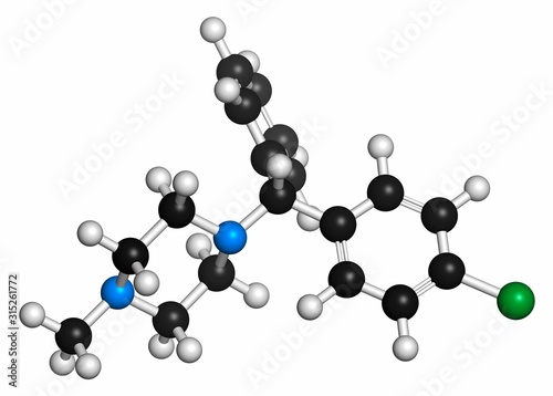 Chlorcyclizine antihistamine molecule