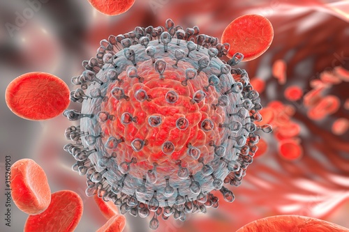 Hepatitis C virus, illustration photo