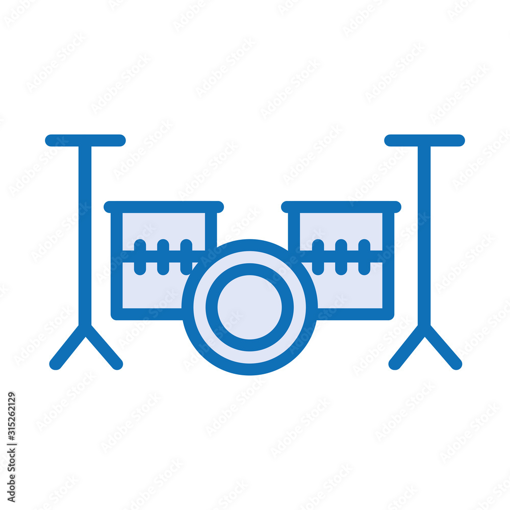 battery drums musical instruments icon battery drums musical instruments icon