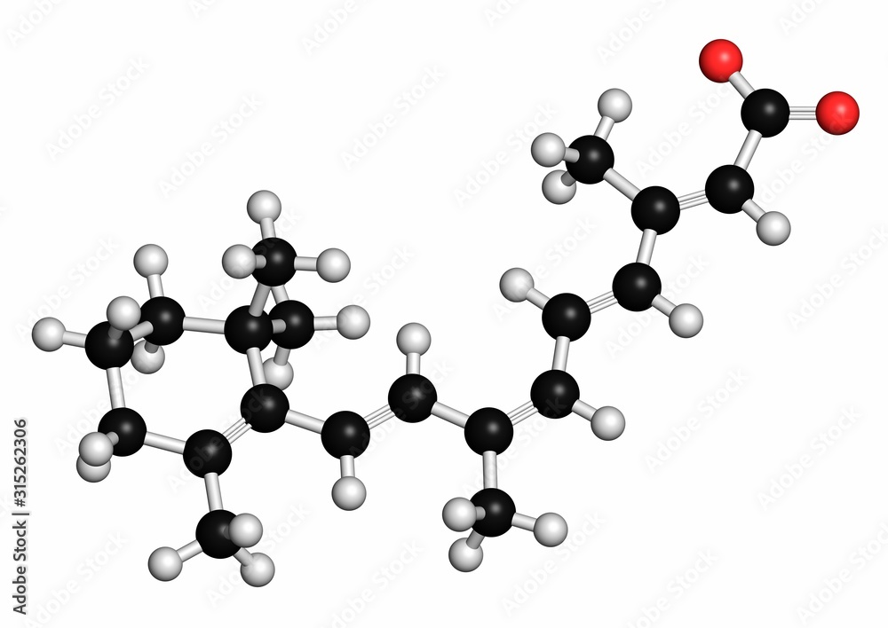 Alitretinoin cancer drug molecule Alitretinoin cancer drug molecule