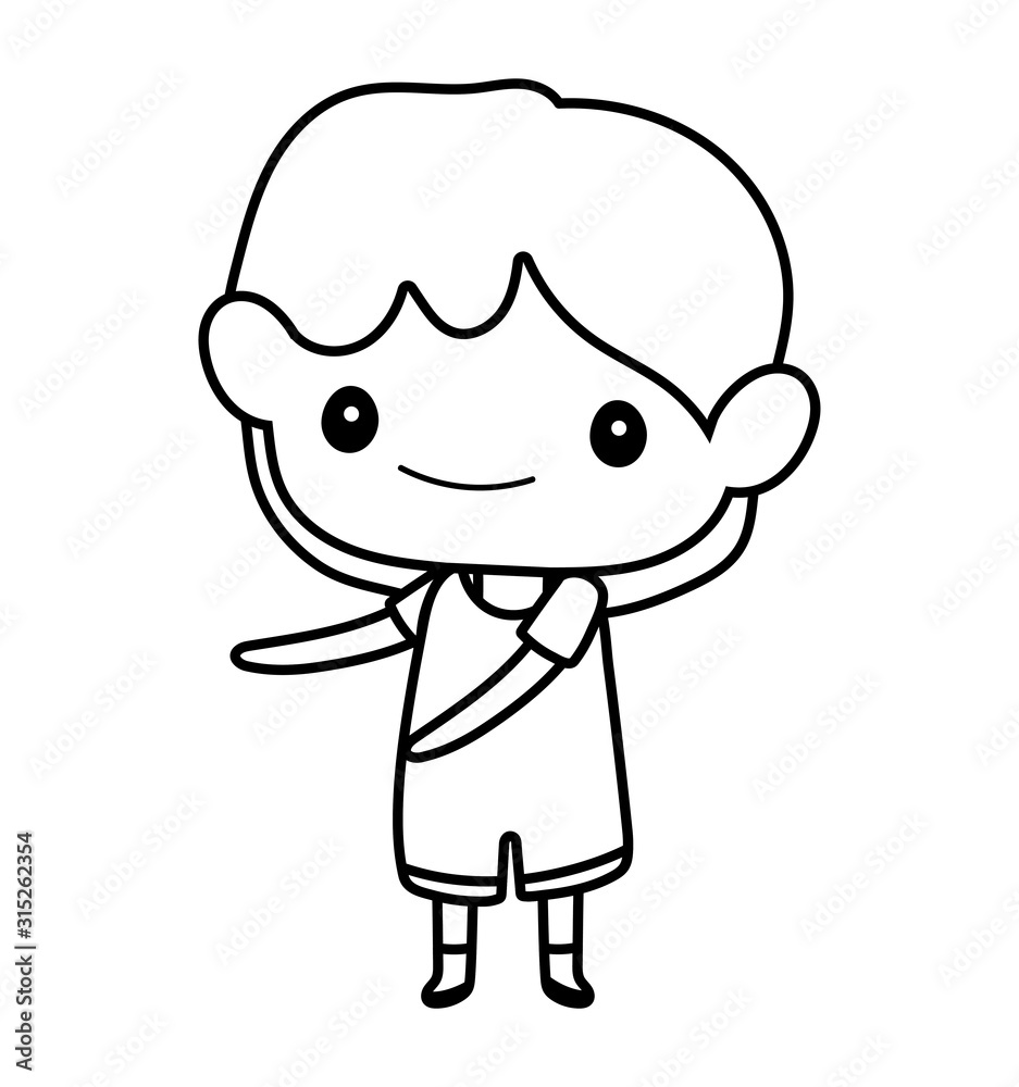 cute little boy happy cartoon character kids cute little boy happy cartoon character kids