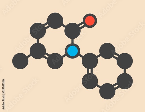 Pirfenidone drug molecule photo