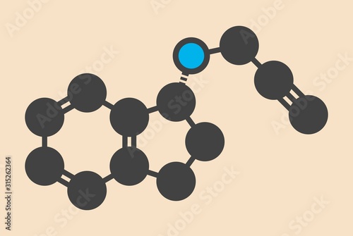 Rasagiline Parkinson's drug molecule photo