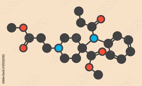 Remifentanil drug molecule photo