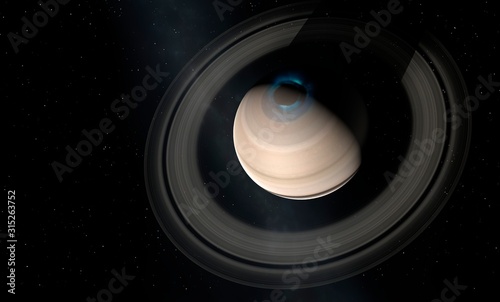 Aurorae on Saturn, illustration