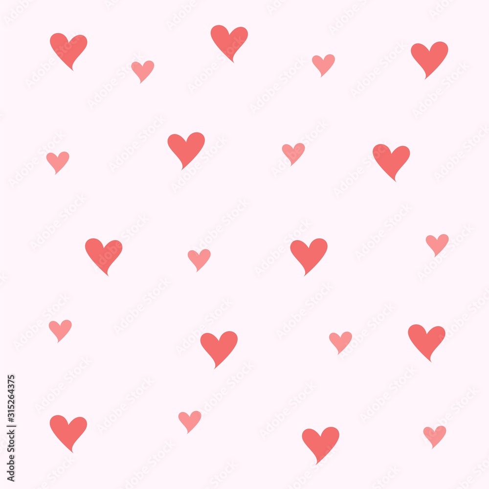 cute seamless vector pattern with love