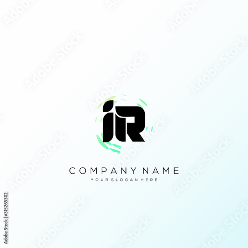 IR Letter Multiply Colorful Logo Designs vector
