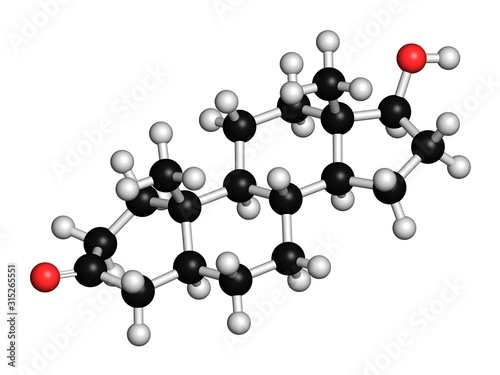 Dihydrotestosterone hormone, illustration photo