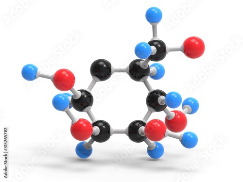 Glucose sugar molecule photo