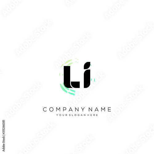LI Letter Multiply Colorful Logo Designs vector