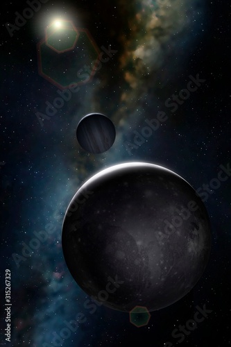 Artwork of Jovian Moon Ganymede photo