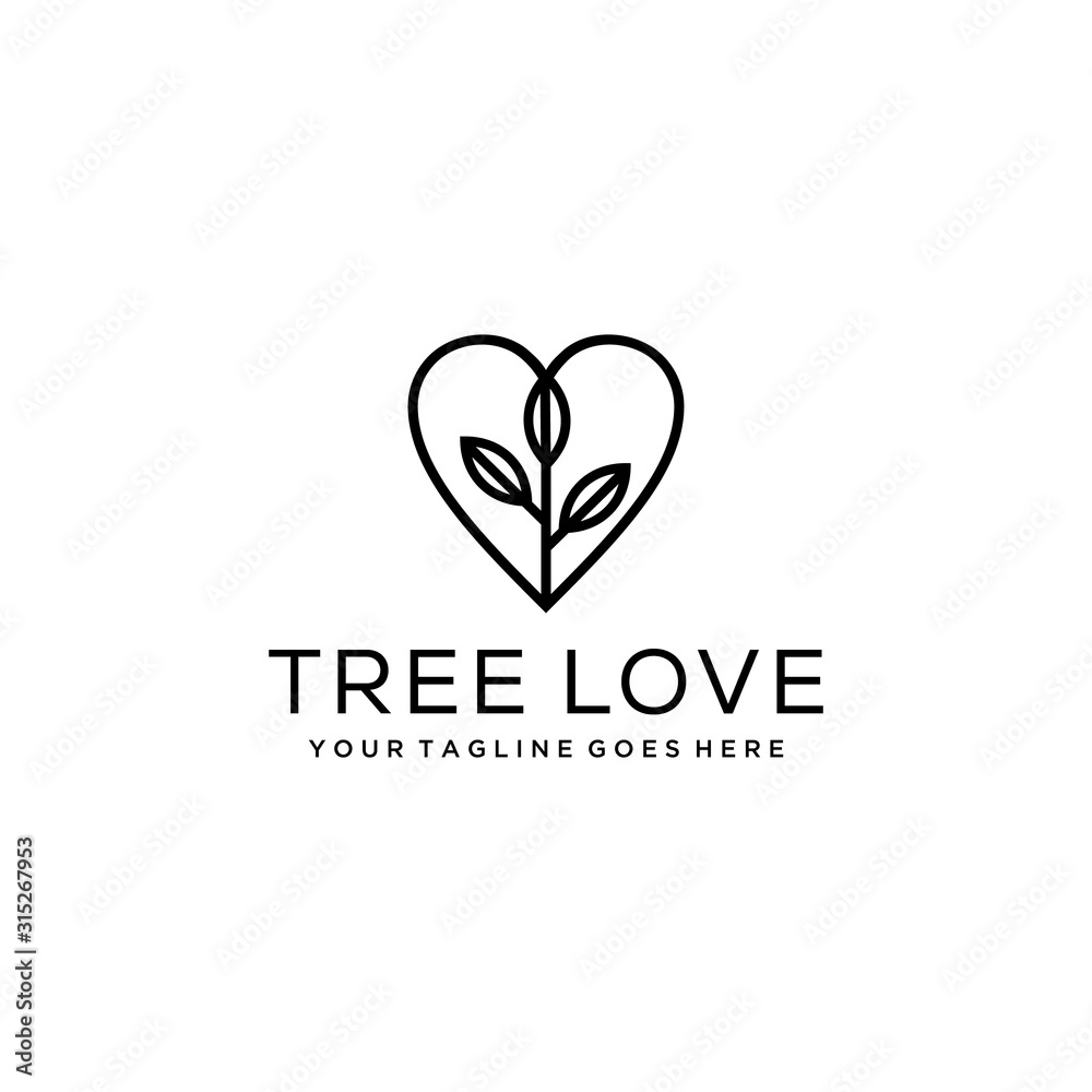 Creative Tree logo sign vector logo template illustration