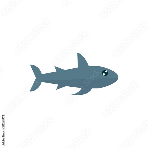 marine life, predatory shark cartoon sea fauna animal