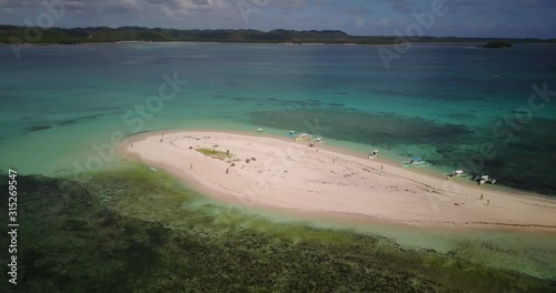 Wallpaper Mural aerial shot of a sandbar in the philippines around left Torontodigital.ca