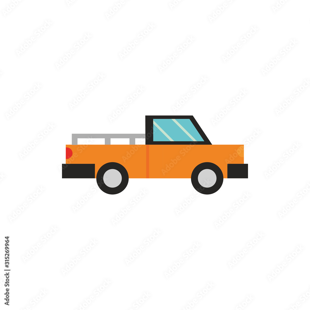 pickup truck transport icon on white background pickup truck transport icon on white background