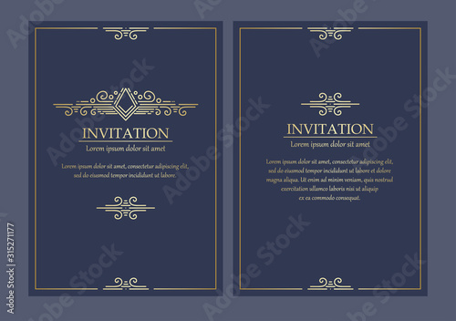 Decoration luxury invitation card