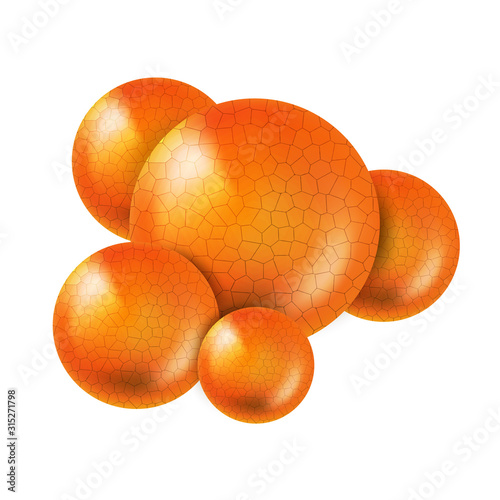 Microbiological Bacterium Sarcina Cocci Vector. Coccus Cells Bacterium Or Archaeon Spherical, Ovoid Or Generally Round Shape. Microbiology Concept Template Realistic 3d Illustration