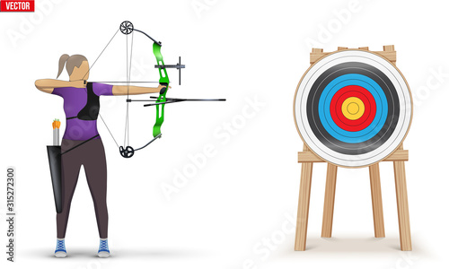Archery Sport Attire Archery Athlete Compound Stock Vector (Royalty Free)  2366219945