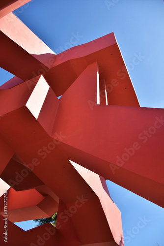 red flag on a background