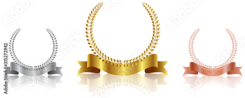 ローレル　金　リボン　アイコン