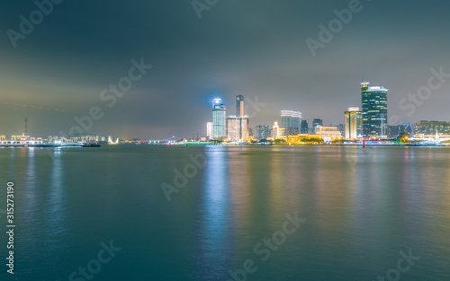 Night view of Xiamen City, Fujian Province, China