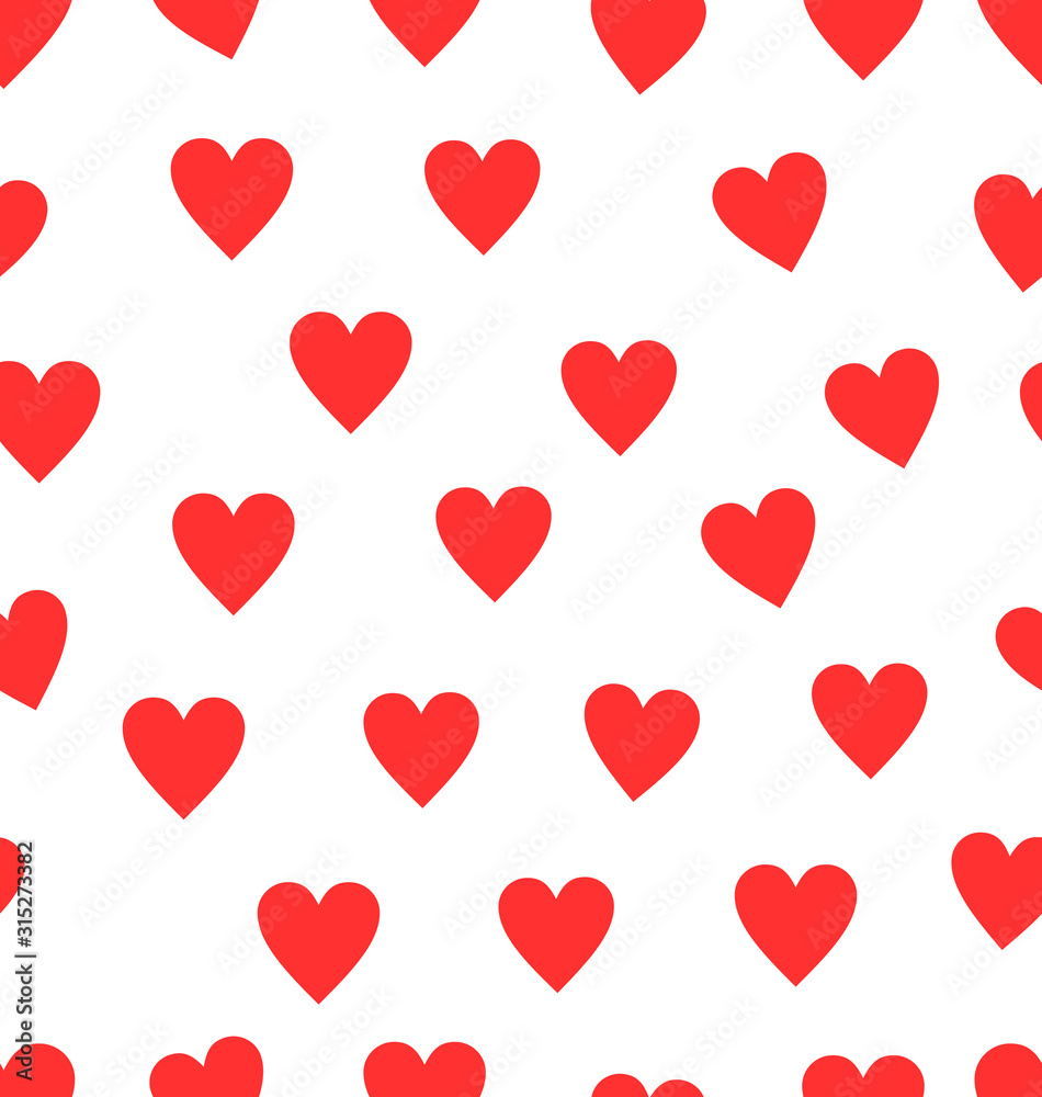 seamless red heart pattern background