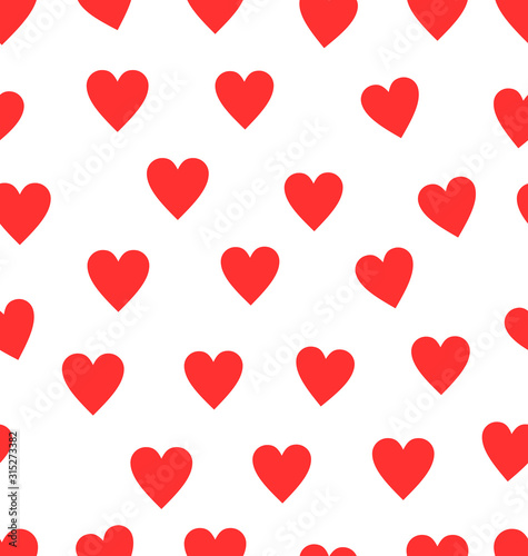 seamless red heart pattern background