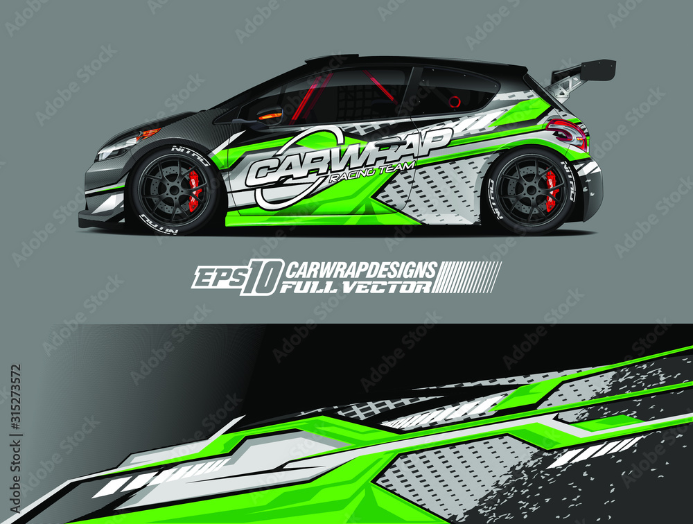 Car wrap design vector. Graphic abstract stripe racing background ...
