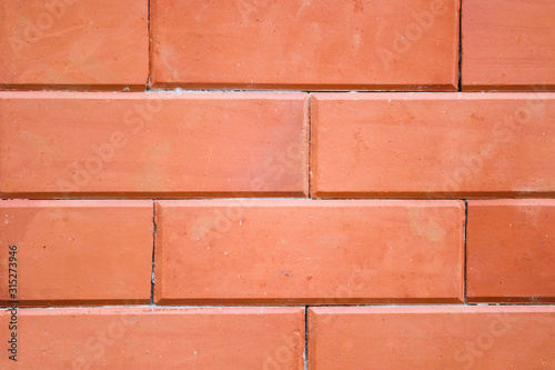 Designer Colorful Rectangular Light Brown Orange Brick Wall Texture For Background