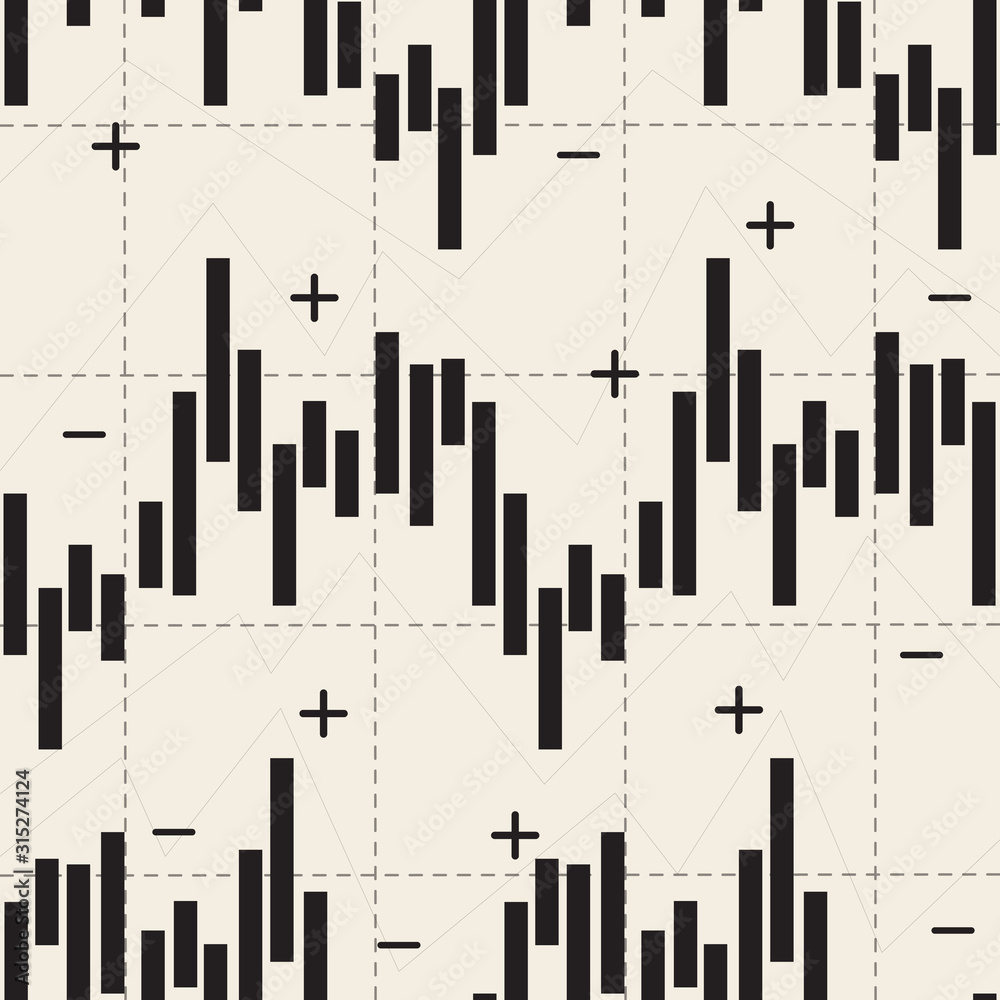 monochrome abstract stock market investmen chart with arrow up and down pattern background