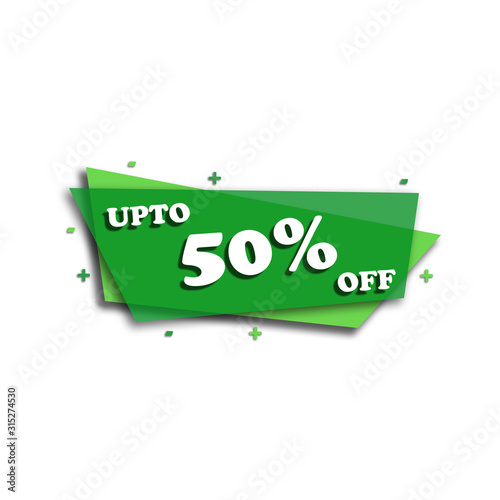 UPTO 50% OFF - PROMOTION LABEL - ADVERTISEMENT