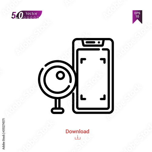 Outline cctv icon. cctv icon vector isolated on white background. Graphic design, material-design,smart-home icons mobile application, logo, user interface. EPS 10 format vector