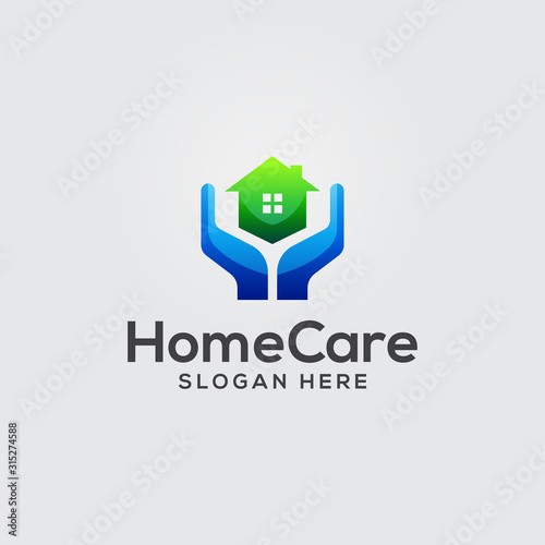 Home care renovation and build logo template