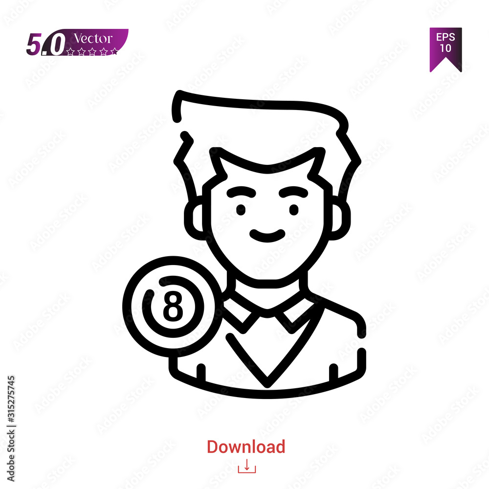 Outline billiard icon. billiard icon vector isolated on white background. Graphic design, material-design,sport-avatars icons mobile application, logo, user interface. EPS 10 format vector Outline billiard icon. billiard icon vector isolated on white background. Graphic design, material-design,sport-avatars icons mobile application, logo, user interface. EPS 10 format vector