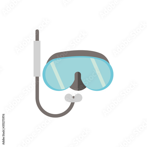 snorkel mask sport australia icon on white background