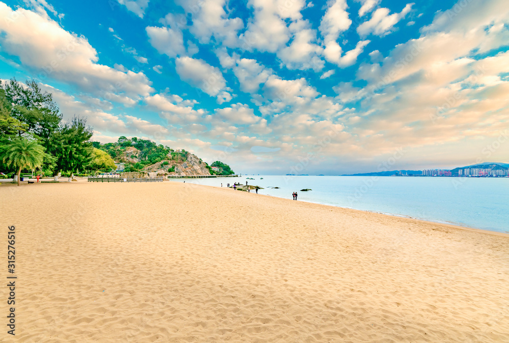 Beach in Gulangyu Island, Xiamen province, China Beach in Gulangyu Island, Xiamen province, China