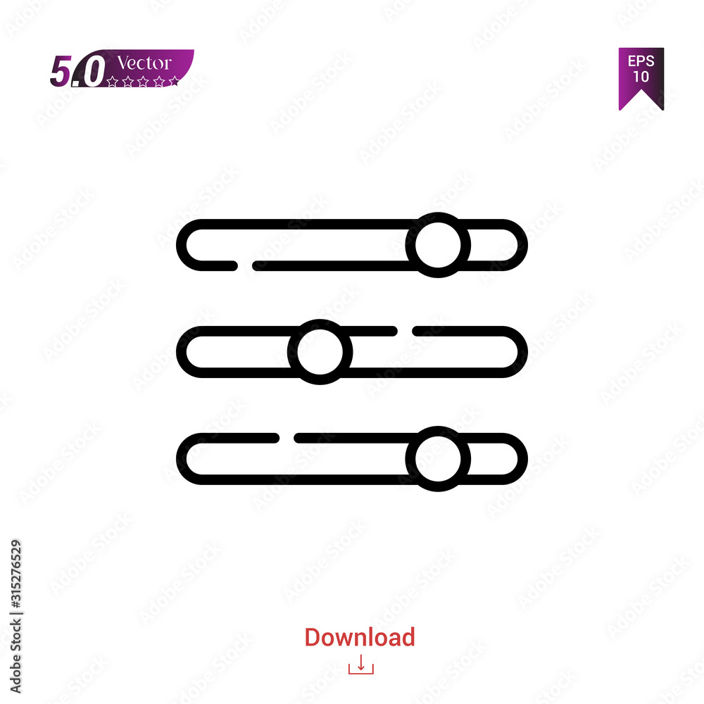 Outline adjust icon. adjust icon vector isolated on white background. Graphic design, material-design icons, mobile application, logo, user interface. UI / UX design, EPS 10 format vector Outline adjust icon. adjust icon vector isolated on white background. Graphic design, material-design icons, mobile application, logo, user interface. UI / UX design, EPS 10 format vector