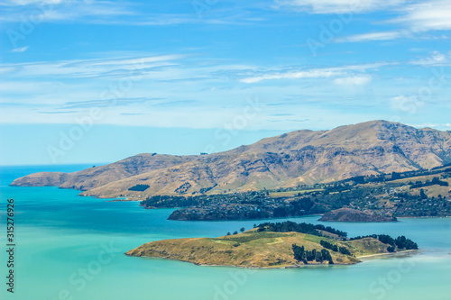 Lyttleon harbour christchurch new zealand landscape