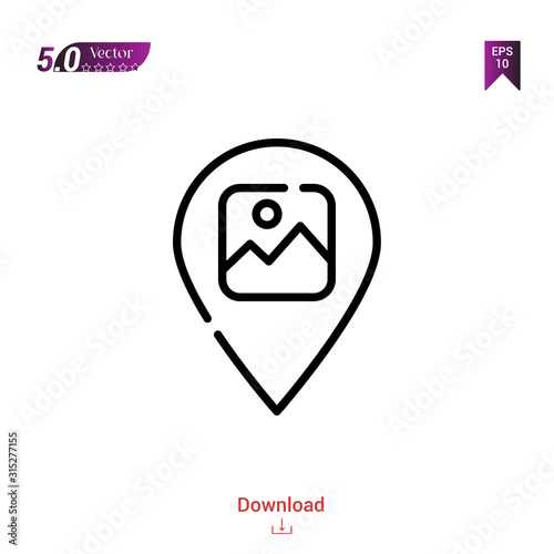 Free Download Outline gps icon. gps icon vector isolated on white background. Graphic design, material-design icons, mobile application, logo, user interface. UI / UX design, EPS 10 format vector - GFXLoad