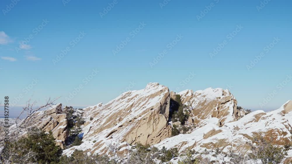 Wide shot of Devil's Punchbowl mountains Wide shot of Devil's Punchbowl mountains